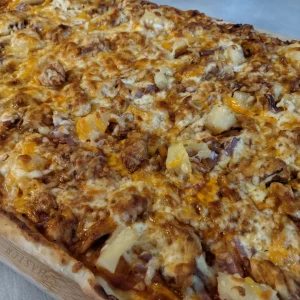 BBQ chicken pizza